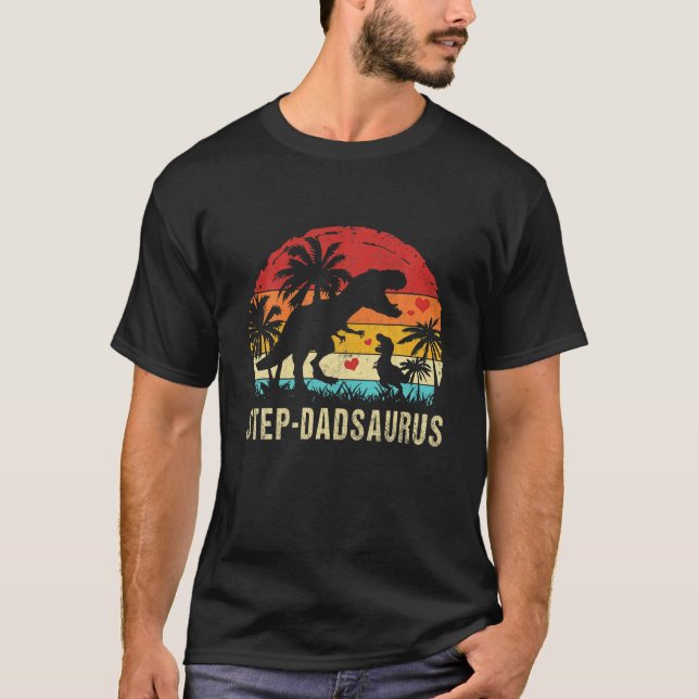 Steg Pappa Dinosaur Funny Kid Step Pappa Saurus 20 T Shirt (Framsida)