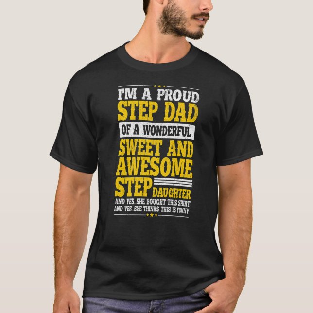 Steg Pappa Fars dag Stepdad Stepdad Stepdad T Shirt (Framsida)