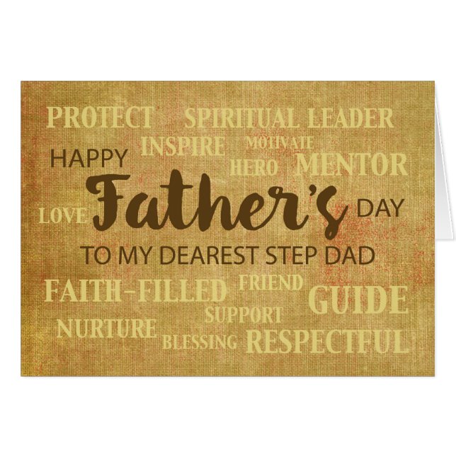 Steg Pappa Religiösa Fars dag Hälsningskort (Framsidan Horizontal)