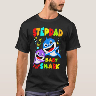 Steg Pappa Shark Step Pappa Shark Family Mors dag T Shirt