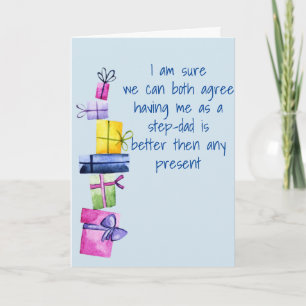 Steg-Pappa till Step-Son Step-Dotter Birthday Lund Helgkort