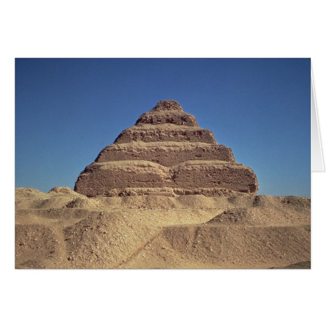 Steg Pyramid från Kung Djoser, c.2630-2611 BC Hälsningskort (Framsidan Horizontal)