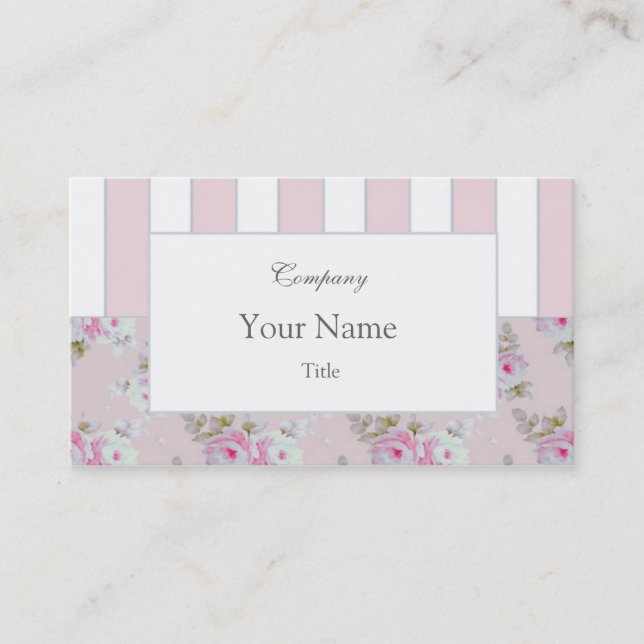 Steg & randaffären Card_Pink Visitkort (Framsida)