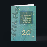 Steg Son Religiösa 20:e födelsedag Grönt Hand ploc Kort<br><div class="desc">Du vet att du hade uppfostrat en bra man. Fira födelsedagen när han snart blir tjugo. Ge detta kort till din älskade stegson för att hälsa honom lycklig 20-årsdagen. Meddelandet på kortet kommer definitivt att röra hans hjärta.</div>