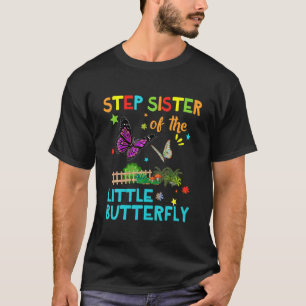 Steg syster av lilla fjäril S Birthday Matchin T Shirt