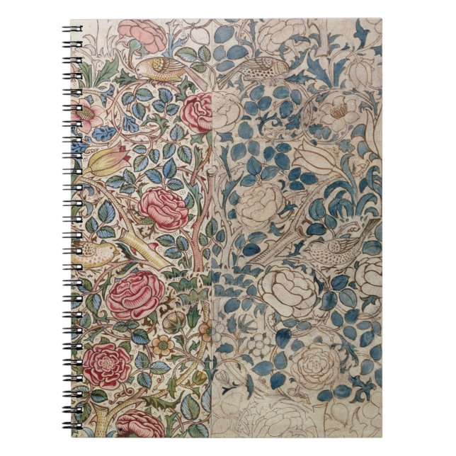 "Steg" tapetdesignen (rita och w/c på papper), Anteckningsbok (Framsidan)