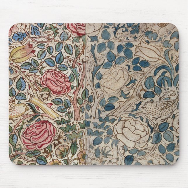 "Steg" tapetdesignen (rita och w/c på papper), Musmatta (Framsidan)