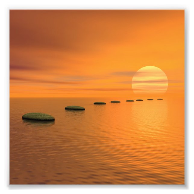 Steg till sol fototryck (Framsidan)