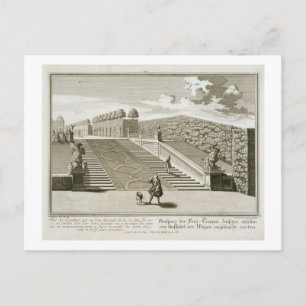 Steg till trädgårdsterrace, Belvedere Palace, Vie Vykort