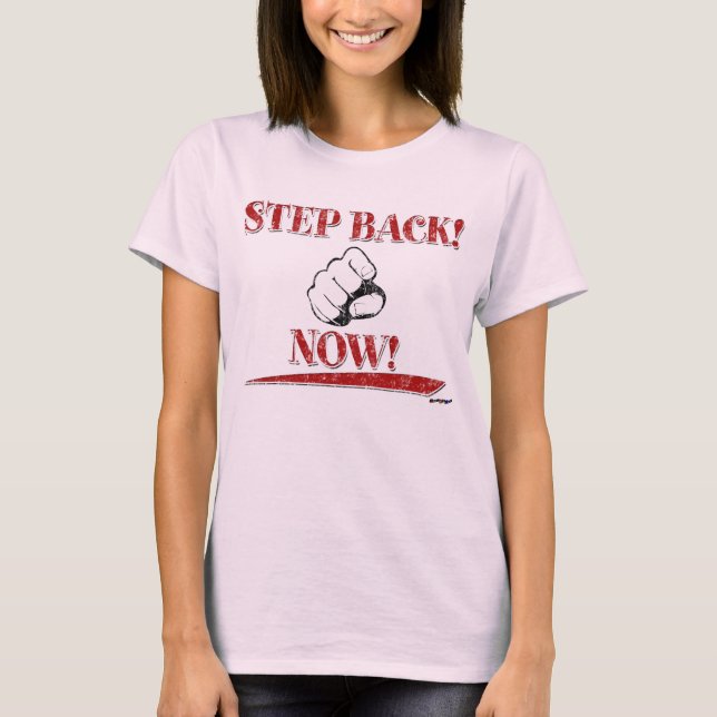 STEG TILLBAKA! NU: röd! T Shirt (Framsida)