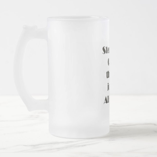 Steg vid kaffe frostat ölglas (Vänster)