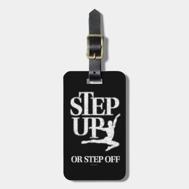 Stega uppåt eller steg av (streck) bagagebricka (Vertikal Framsida)