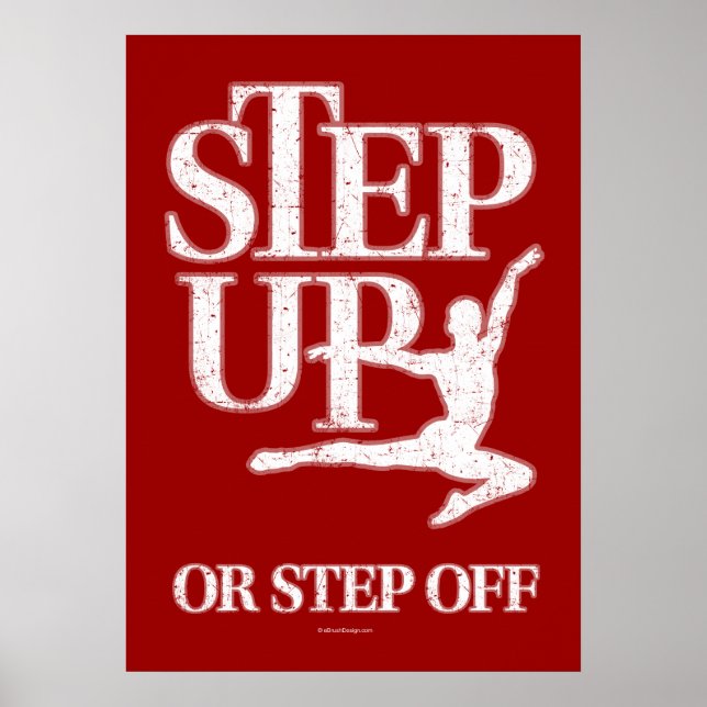 Stega uppåt eller steg av (streck) poster (Framsidan)