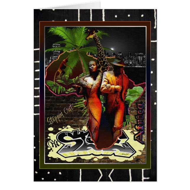 Stega ur Afrikan Hälsningskort (Framsidan)