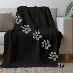 Stegade In I Mitt Hjärta Hundens Fotavtryck Hund Fleecefilt