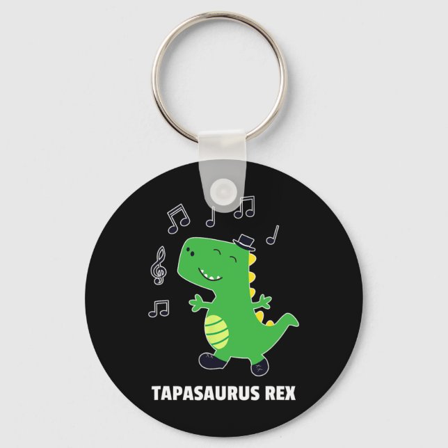 Stegdans -tapasaurus Rex-dinosaur Recital Present  Nyckelring (Framsida)