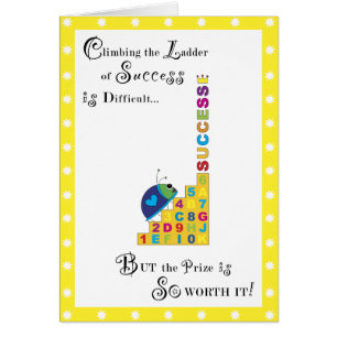 Stege av framgång hälsningskort