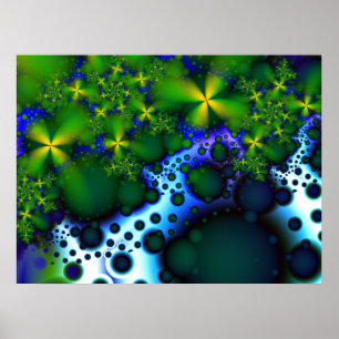 Stegens Coola Abstrakt Fractal Art Poster