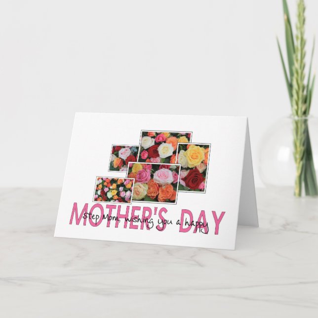 Stegkort Mamma Lycklig Mors dag ro Kort (Framsida)