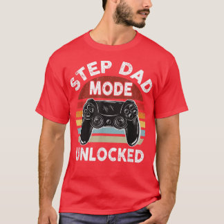 Stegläge Pappa olåst, spelspelspelarspelare Far T Shirt
