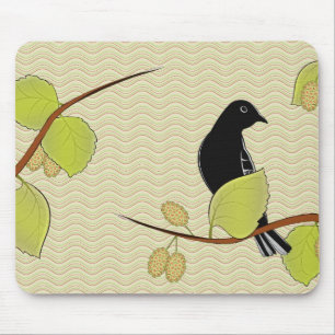 Steglits & mullbärsträd Mousepad Musmatta