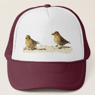 Steglits och gräs Siskin Truckerkeps