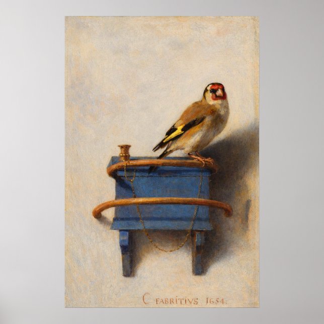 Steglitsan av Carel Fabritius Poster (Framsidan)