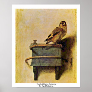 Steglitsen., Puttertje av Carel Fabritius Poster