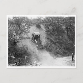 Stegning i Backe med fyra hjulpar Vykort