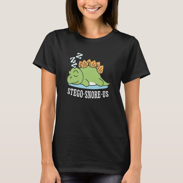 Stego Snore Us Reptile PreHistorik Dinosaur Stegos T Shirt (Framsida)