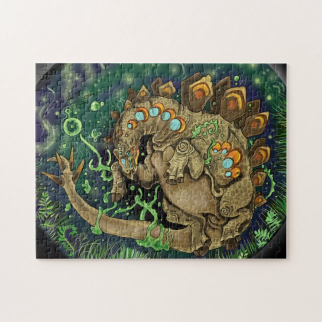 Stegosaurous Dinosaur Art Pussel (Horisontell)