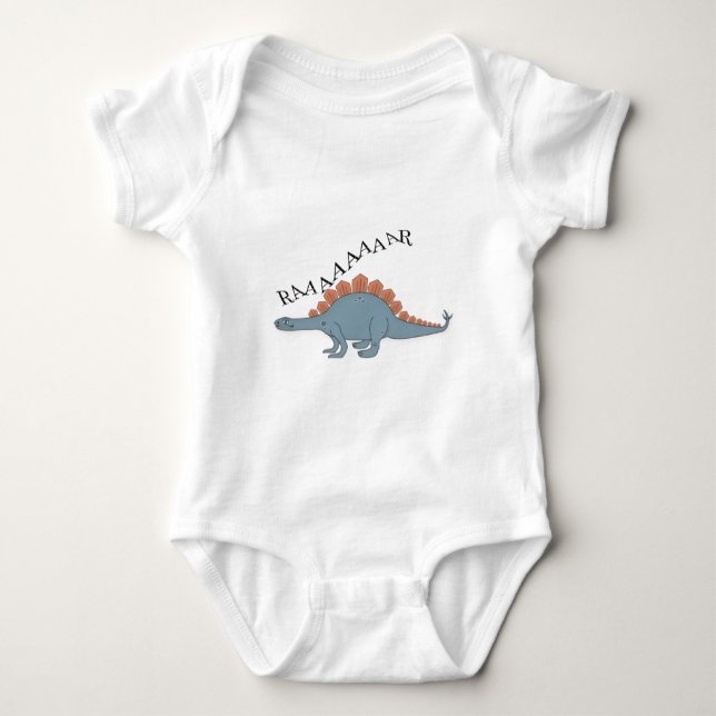 Stegosaurus - Baby Jersey Bodydräkt  T-shirt (Framsida)