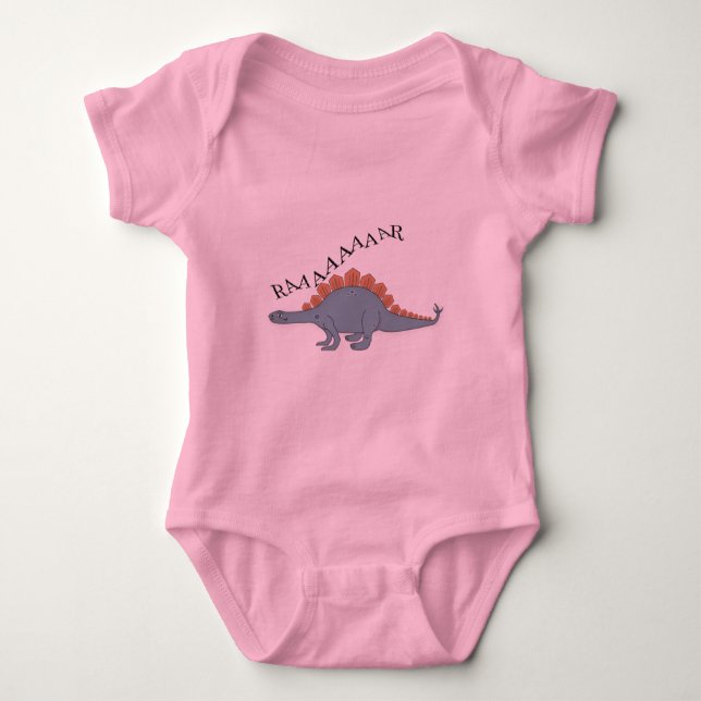 Stegosaurus - Baby Jersey Bodydräkt Tee Shirt (Framsida)