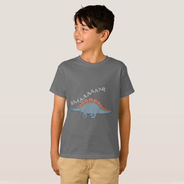Stegosaurus - Barn Basic T-Shirt (Hel framsida)