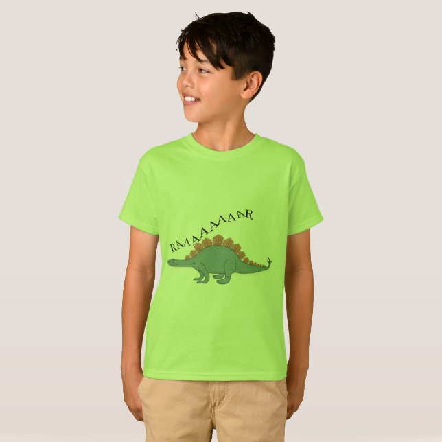 Stegosaurus - Barn Basic T-Shirt (Hel framsida)