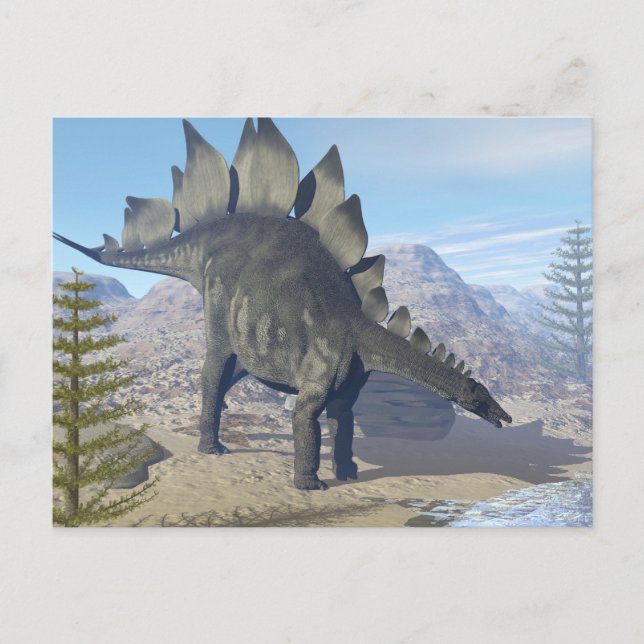 Stegosaurus dinosaur - 3D-rendering Vykort (Framsida)