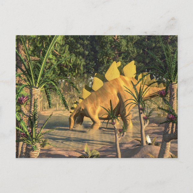 Stegosaurus dinosaur - 3D-rendering Vykort (Framsida)