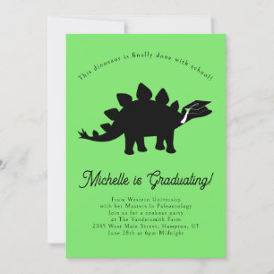 Stegosaurus Dinosaur Dino Examenfest Inbjudningar