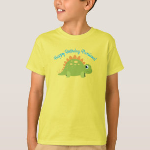 Stegosaurus Dinosaur Födelsedagsfest T Shirt