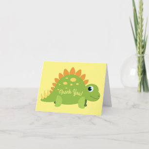 Stegosaurus Dinosaur Födelsedagsfest Tack Kort