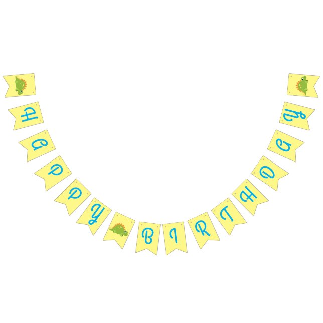 Stegosaurus Dinosaur Födelsedagsfest Vimplar (Alla)