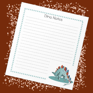 Stegosaurus Dinosaur Kids Lining Anteckningsblock