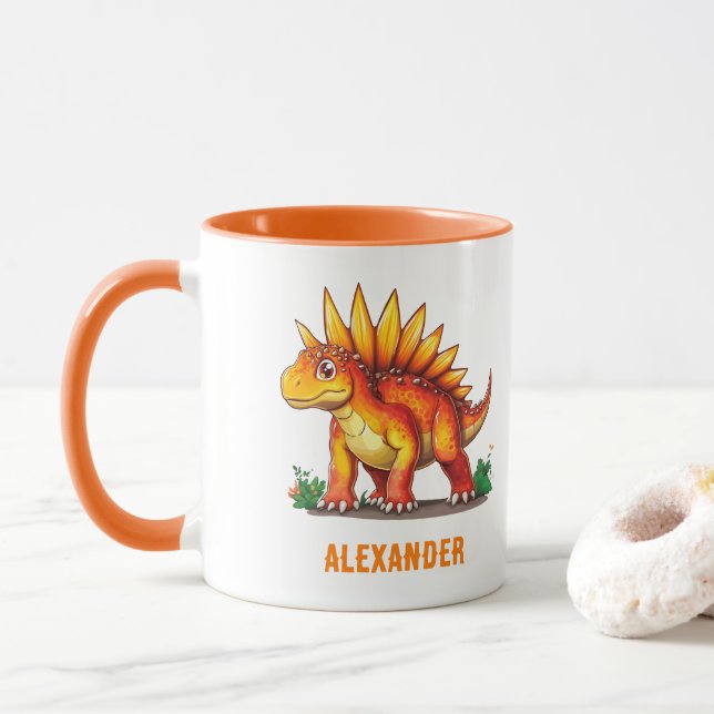 Stegosaurus Dinosaur Mugg (Med munk)