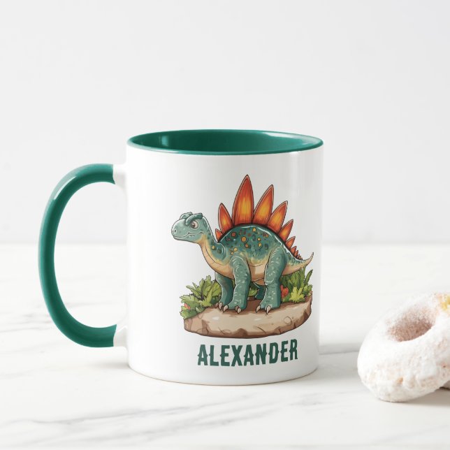 Stegosaurus Dinosaur Mugg (Med munk)