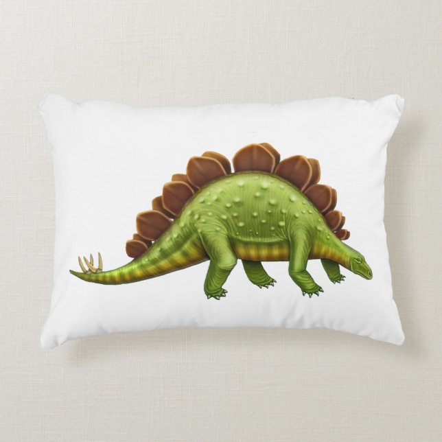 Stegosaurus Dinosaur Pillow, förhistoriskt Prydnadskudde (Framsidan)