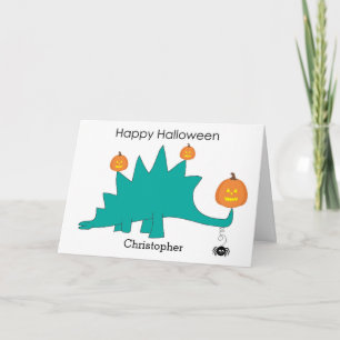 Stegosaurus Dinosaur Pumpas Halloween-kort Kort