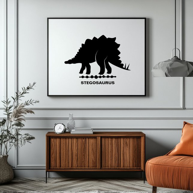 Stegosaurus Dinosaur Silhouette Poster (Skapare uppladdad)