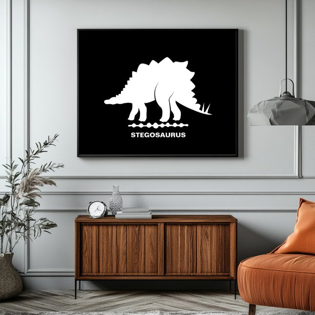 Stegosaurus Dinosaur Silhouette Poster (Skapare uppladdad)