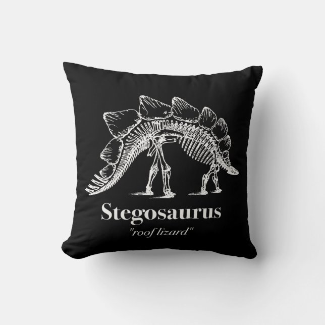 Stegosaurus Dinosaur Skeleton Bones Coola Kudde (Framsida)