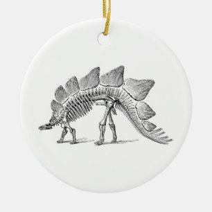 Stegosaurus Dinosaur Skeleton Fossil Julgransprydnad Keramik
